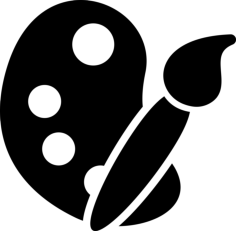 Paint And Brush Vinyl Cutting Svg File, Free Vectors File